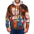 thumbnail image 6 of Lsque Chucky for Mens Full-zip Hoodie, Zip-up Pullover Hooded Sweatshirt, Kangaroo Pocket Hoodie Ideal for Daily Wear, Travel, and Home-XX-Large, 6 of 8