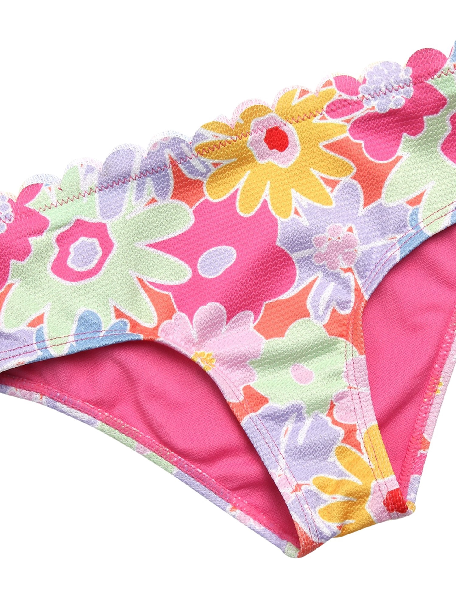 Jessica Simpson Girls' Two-piece Asymmetrical Bikini Swimsuit, Sizes 4-16