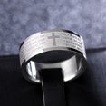 thumbnail image 4 of Anillo de acero de titanio inglés para hombres y mujeres, cruz cristiana, anillo de Biblia personalizado, anillo personalizado, anillo grabado, 4 of 4