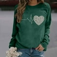 thumbnail image 2 of XIAONU Womens Sweatshirts Retro Heart-Print Round-Neck Pullover Sweatshirt Baggy Peasure Trendy Long Sleeve Hoodless Sweatshirt, 2 of 5