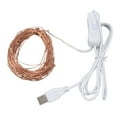 thumbnail image 1 of USB Copper Wire String Lights, Safe DIY Warm Light  10m/32.8ft USB Fairy String Lights Energy Saving  100 LEDs   For Outdoor, 1 of 8