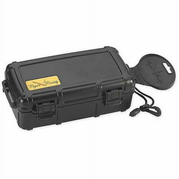 Quality Importers Cigar Caddy Travel Humidor Holds 10 Cigars