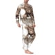 thumbnail image 2 of Fotbe Cute Cow Bath Pijama de Hombre con Estampado de Manga Larga, Conjunto de 2 Piezas, Ropa de Dormir Suave y Cómoda con Bolsillos-Medium, 2 of 7