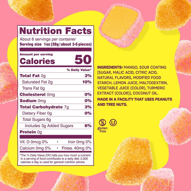Fruit Riot Sour Candy Mixed Mango, Made with Real Fruit, 8oz, Gluten-Free