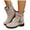 Beige, variant on Womens Suede Flat Ankle Boots Wide Toe Box Slip On Combat Booties Comfortable Mids Claf Platform Fall Boots