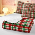 thumbnail image 4 of Manfei Farmhouse Christmas Twin Quilt Set,Rustic Holiday Plaid Twin Coverlet Set,Red,2pcs,1 Bedspread and 1 Pillowcase, 4 of 7