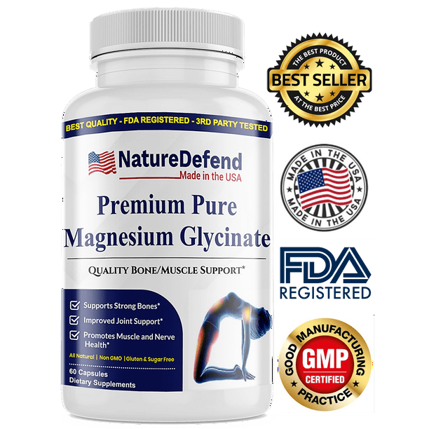 Magnesium Glycinate, All Natural, NonGMO, Gluten & Sugar Free, Quality