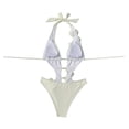 thumbnail image 2 of Traje de baño de 2 piezas para mujer, trajes de baño para mujer, bikini de dos piezas con espalda descubierta y vendaje, conjunto de ropa de playa para mujer, 2 of 4