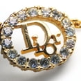 thumbnail image 4 of Pre-Owned Christian Dior Necklace, Metal, Rhinestones, Gold, CD Logo, GP, Women's, (Good), 4 of 10
