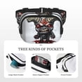 thumbnail image 3 of Lsque The Binding of Isaac Pattern Square Double Layer Waist Bag, Durable Twill Fabric Waist Pack with Adjustable Belt,Outdoor Hiking, Running, Travel Waist Bag, 3 of 6