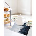 thumbnail image 4 of Forest Kitchen Dish Towels for Drying Dishes Set of 2, Dark Blue Fall Bird Vintage Farmhouse Tree Waffle Weave Microfiber Hand Tea Bathroom Towels Quick Dry & Absorbent Towel 12x12, 4 of 7