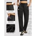 thumbnail image 4 of baleaf Women's Hiking Pants 29'' Convertible Zip-Off Pants with 6 Pockets Water Resistant Lightweight Quick Dry UPF 50+ Black L, 4 of 7