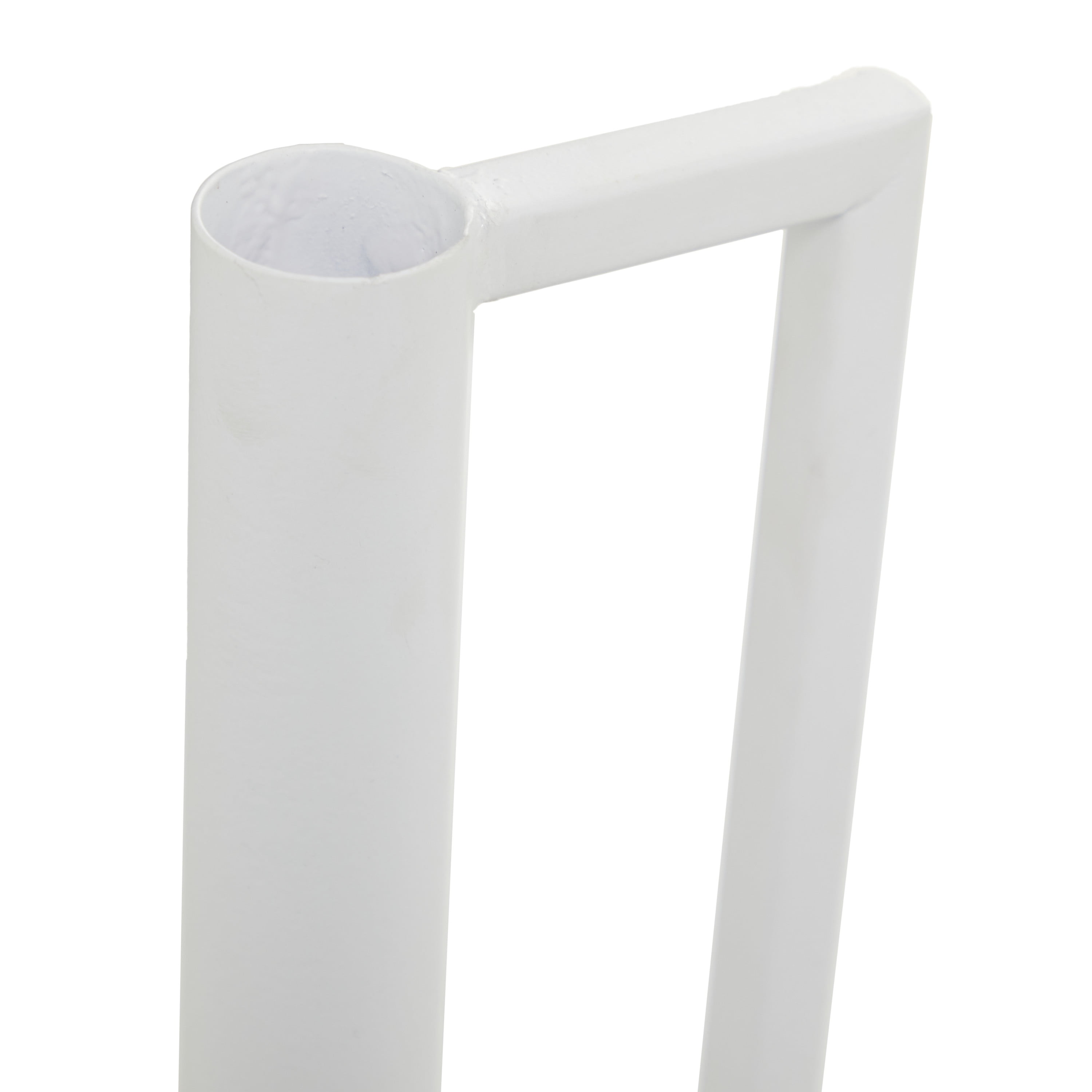 CosmoLiving by Cosmopolitan 22", 16"H White Metal Vase with Handles, Set of 2