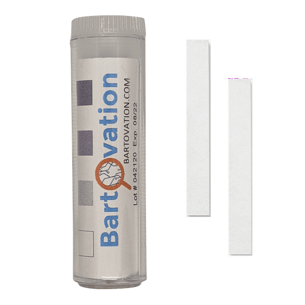 Restaurant Sanitizer Iodine Test Paper, 050 ppm [Vial of 100 Paper