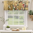 thumbnail image 3 of 2 Pack Valances for Windows, Vintage Spring Floral Window Valances for Living Room/Bedroom/Bathroom, Retro Birds Flowers Light Filtering Kitchen Curtain Valance Window Treatment 60"W x18" L, 3 of 9
