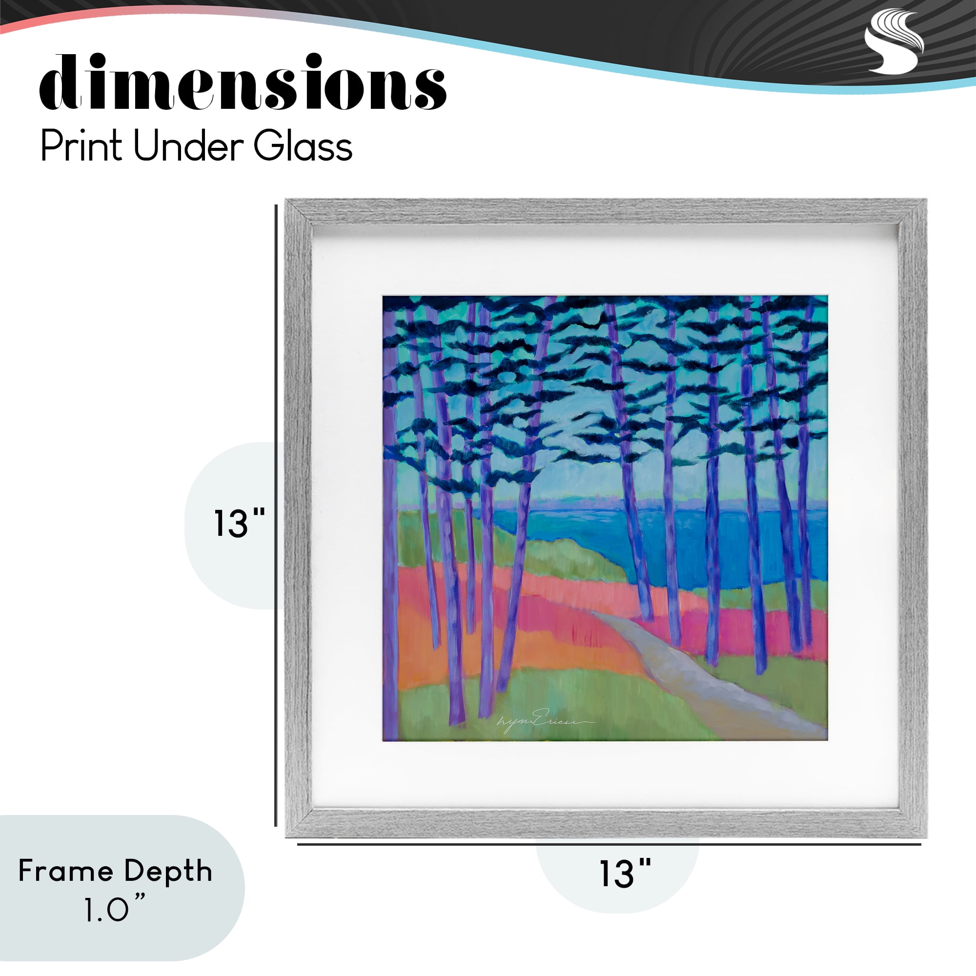 Stupell Industries Razzle Dazzle Forest Scene Gray Framed Print Under Glass, design by Lynn Ericson Fine Art