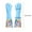 Blue, variant on JoyMoreHome 1 Pair Rubber Gloves Non-slip Waterproof Warmer Winter Household Dishwashing Long Cuff Latex Glove With Fleece Lining Flower Style