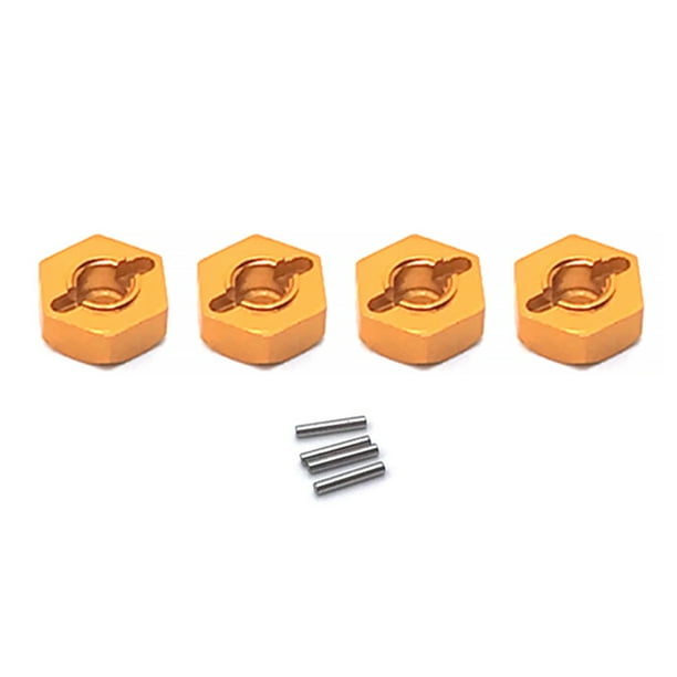 Vogacara Paquete de 4 acopladores hexagonales de 12mm, Control remoto, modelo de coche, piezas de mejora, suministros de repuesto para Wltoys 12428 12423 Kits de construcción modelo Oro Vogacara FN010006-04