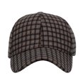 thumbnail image 4 of Yuanlong Unisex Plaid Baseball Cap Classic Grid Pattern Sun Hat Adjustable Winter Wind Blocking Casual Daily Travel Headwear, 4 of 5
