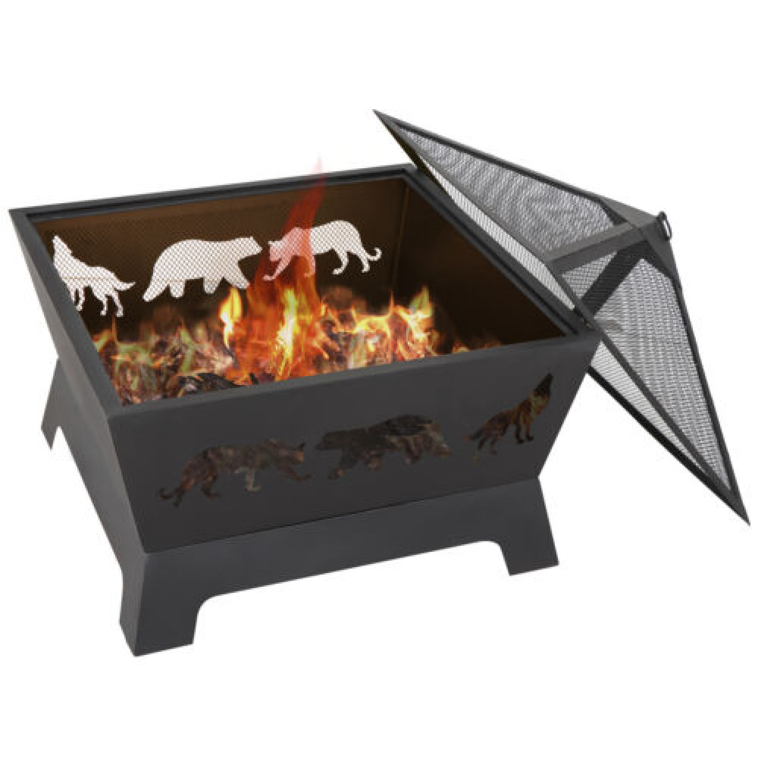 Outdoor Wood Burning Heater Deck Backyard Patio Steel Fireplace