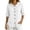 *White, variant on VBVC Women's Cotton Linen Button Down Shirt , Ladies' Peter Pan Collar Short Sleeve Blouse , Casual Summer Work Tops For Women, S-2XL
