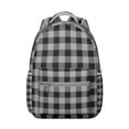 thumbnail image 1 of Moroccan Geometric Backpack Abstract Plaid and Checkerboard Design Colorful School Bag for Students, 1 of 6