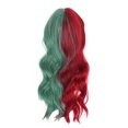 thumbnail image 2 of Peluca Rizada Larga Roja Y Verde, Sin Enredos, Sin Desprendimiento, Pelucas Sintéticas De Cosplay Para Mujeres Para Juegos De Rol, Fiestas Temáticas De Halloween, 2 of 7