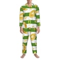 thumbnail image 4 of Bingfone Men'S Pajama Set 2 Piece Loungewear Pjs, Long Sleeve With Pajama Pants-Watercolor St Patrick Day, 4 of 9