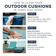 ARDEN Outdoor Dining Chair Cushion 20 x 20, Simone Black Tropical