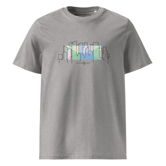 DOWNTOWN EXPLORER ORGANIC COTTON T-SHIRT Heather Grey - Large