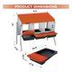 thumbnail image 2 of 3-hole galvanized steel chicken nesting box con legs - automatic roll-out egg collection, removable tray, weatherproof wall-mount laying box con perch hens, easy to clean y assemble coop - orange, 2 of 7