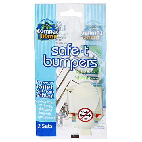 Stabilisateurs de Siège de Toilette Compac, Pare-Chocs de Sécurité, Verrouille le Siège en Place en Toute Sécurité, Empêche les Enfants, les Personnes Âgées, les Handicapés de Glisser, de Bouger Ou de Vaciller - Siège de Toilette Facile à Installer (4 Paires)