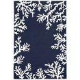 thumbnail image 1 of Trans-Ocean Importe CAPD5162033 5 Pi Rond Liora Manne Capri Corail Frontière Tapis Intérieur & Extérieur&44; Bleu - 11,7 lbs, 1 of 2