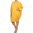 thumbnail image 3 of MOA Collection Women's Plus Size Casual Loose Fit Dolman Sleeve Midi Dress, 3 of 5