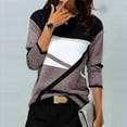 thumbnail image 1 of Meichang Hauts à Manches Longues pour Femmes Col Rond Pulls Doux d'Automne Pull Imprimé Géométrique Amusant Chemises Légères Tunique de Bureau, 1 of 3