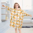 thumbnail image 5 of FORMRS Wearable Blanket Hoodie with Sleeves for Kids Cozy Flannel Sweatshirt, Yellow Rabbit Pattern, 5 of 7