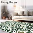 thumbnail image 2 of ODIKA 3'x5' Machine Washable Non-Slip Area Rug, Nature Themed Educational with Leaf Motifs and Alphabet Characters High Traffic Rug with Pad, Green, 697665, 2 of 8