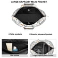 thumbnail image 3 of Boho Artistic Flower Print Duffel Floral Weekender Bag, Lightweight, , Adjustable Shoulder Strap, 3 of 5