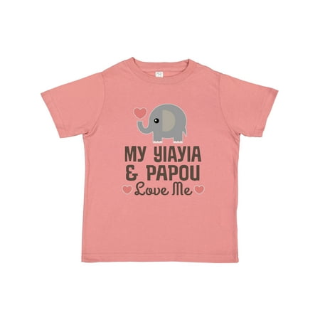 

Inktastic My Yia Yia and Papou Love Me Outfit Gift Toddler Boy or Toddler Girl T-Shirt