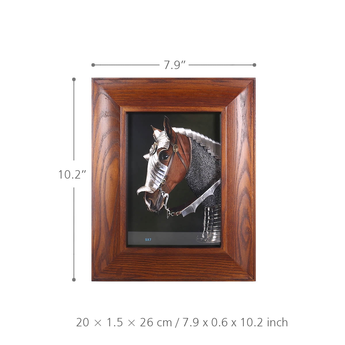 Dark Brown Wood Picture Frame Rustic Wooden Photo Tabletop Display Home Office Decoration 4x6