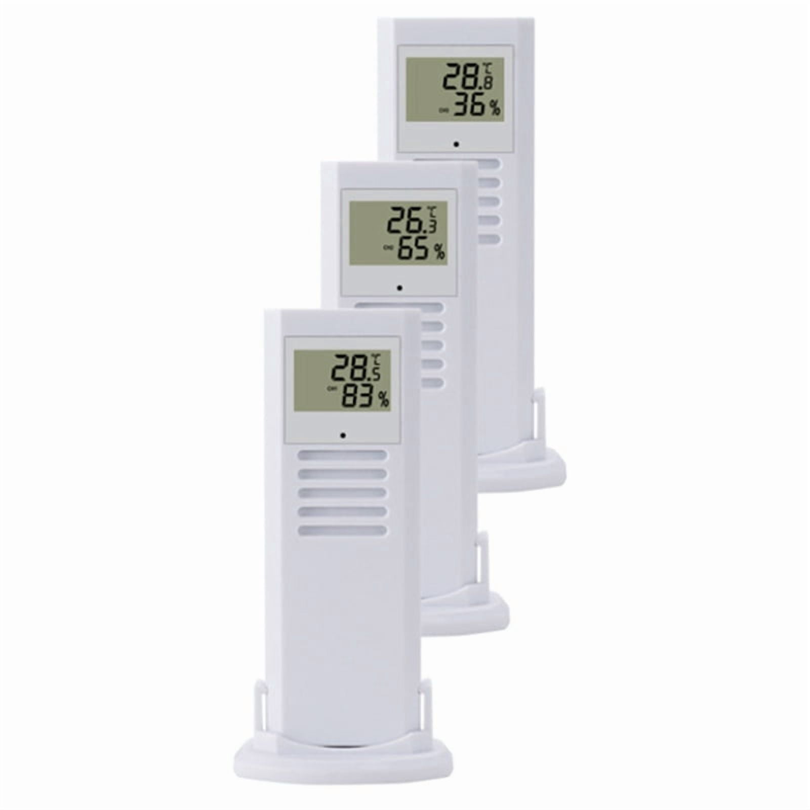 One-to-Three Wireless Weather Station, Indoor and Outdoor Digital Thermometer and Hygrometer, Color Screen Alarm Monitor
