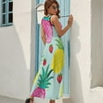 thumbnail image 7 of Lunarable Pineapple Sleeveless Dress Female Clothing Dress Women Summer 2025 Dress, 7 of 7