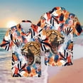 thumbnail image 2 of Camisas con estampado de tigre dominante para hombres, ropa punk, blusas con estampado 3D de animales y gatos, blusas hawaianas con solapa y botones, 2 of 5