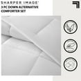 Sharper Image 3Piece White Down Alternative Comforter Set, Full