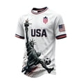 thumbnail image 2 of Usa Mens Soccer Jersey Shirts 2026 Country Team Short Sleeve Crew Neck Fan International Football Shirt Retro Streetwear Top, Dark Gray XXXL, 2 of 4