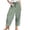 Mint Green, variant on TOMVIGX Barrel Pants Women Wide Leg Flowy Corduroy Travel Pants Elastic Waist Baggy Cropped Lounge Trousers with Pockets Black S