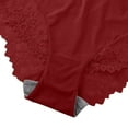 thumbnail image 5 of Sunvit-Panties Juniors High-Waisted Panties Nylon Spandex - Lace Trim, Bow Detail, Tummy Control, Wine Color, Size S, Comfortable Elegant Everyday Underwear, 5 of 7
