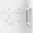 thumbnail image 4 of AmeriLuck 16.5inch 2 Pack Elongated Suction Shower Grab Bar, Balance Assist Bathroom Shower Handle, Bathtub Grab handrail with Indicators (White/Grey), 4 of 10