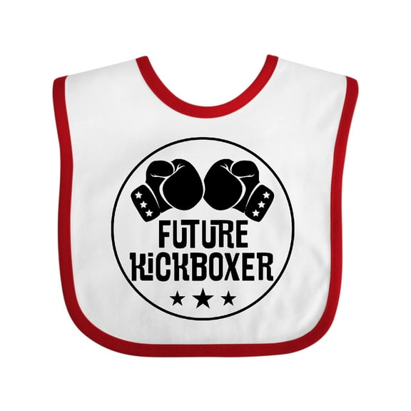 Inktastic Kickboxing Future Kickboxer Boys or Girls Baby Bib