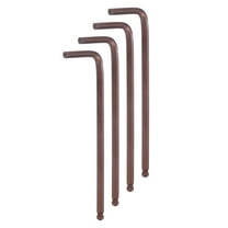 Uxcell 4pcs Ball End Hex Key Wrench 5mm S2 Steel L-Shape Long Arm Hexagon Metric Wrenches Repairing Tool, Red